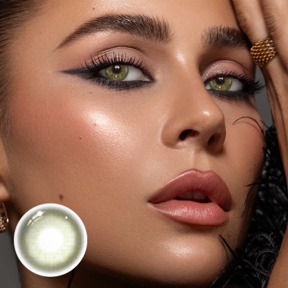 Celeste Oliver Green Coloured Contact Lenses